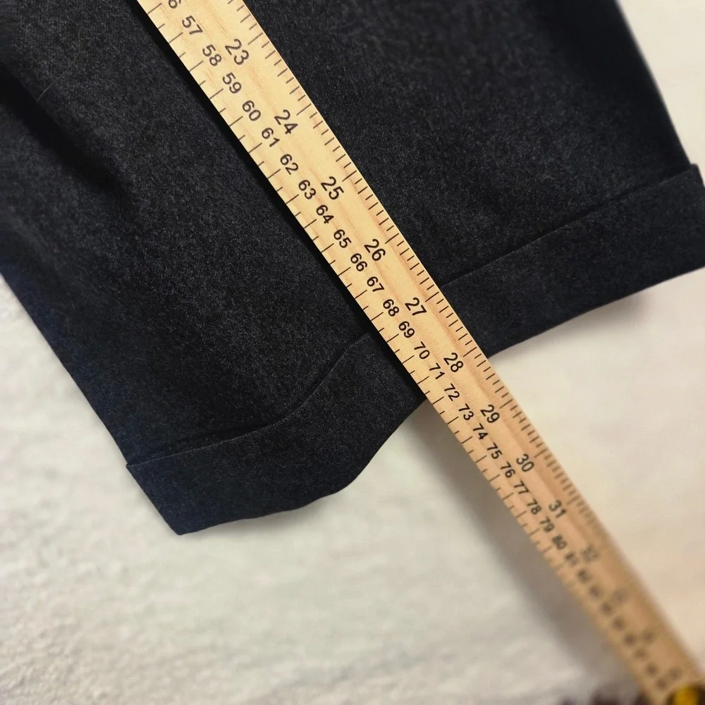 Luca diMarco Men's Wool Trousers Charcoal Grey Pleated Cuffed Dress Pants SZ 40